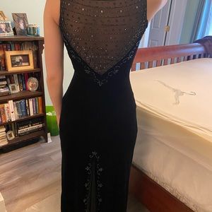 Morgan & Co velvet beaded dress